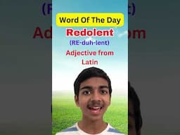 Word Of The Day | Redolent #newwordoftheday