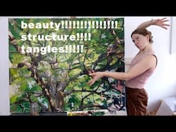 in which I paint a big tree (oils)