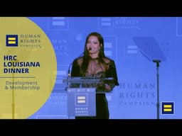 Tristin Mays Receives the HRC Visibility Award at the 2024 HRC Louisiana Dinner