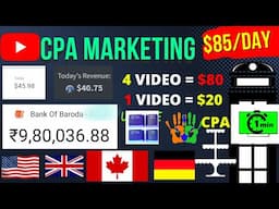 MY $85/Day: CPA Marketing CPA Grip w/ YouTube Content Locking | YouTube CPA Lead | Earn $2000/ Month