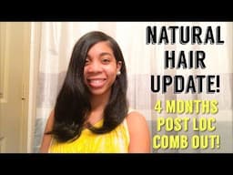 Natural Hair Update #1! 4 Months Post Loc Comb Out!