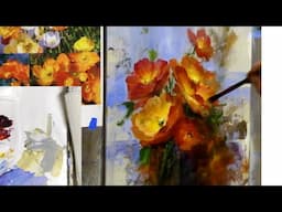 Painting Iceland Poppies with Acrylic  How to Paint Flowers