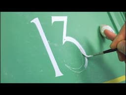 SIGN PAINTING a traditional handmade wooden house number sign sample