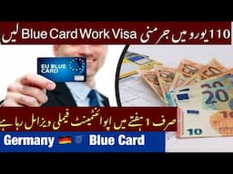 Germany Blue Card Work Visa From Pakistan || Easy to Apply || Easy Appointment || Job In Europe ||