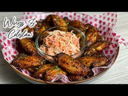 My kids favourite - wings & coleslaw