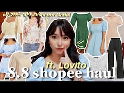 8.8 SHOPEE HAUL ft. LOVITO w/ 25% Discount code! | Ar. Erika Lim