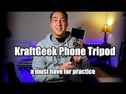 new KraftGeek Phone Tripod review - Must have for ukulele practice