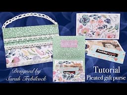 👛 Tutorial Beautiful purse handbag shaped birthday Card | Money gift card holder | 1 sheet | pleated