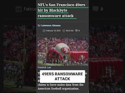 NFL Team Hit By A Ransomware Attack Before The Super Bowl LVI #shorts