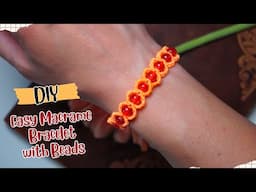 Easy Macrame Bracelet with Beads Step by Step Tutorial for Beginners