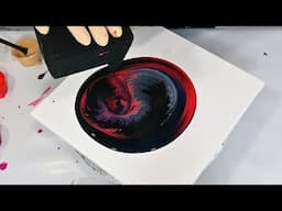 Dragon’s Grace 🐉: DRAMATIC Acrylic Pour Painting with Modular Split Cup 🔥 Fluid Art Tutorial