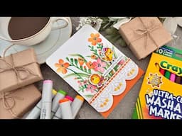 COPIC or CRAYOLA MARKERS??  Let's try Both | Spellbinders February 2025 Club Kits