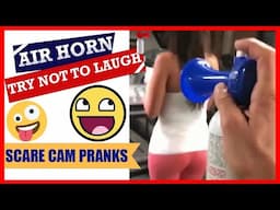 AIR HORN SCARE PRANKS | Scaring People | Scare Cam Show Funny Pranks Reaction | SR#06