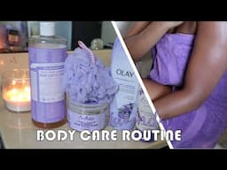 SHOWER & BODY CARE ROUTINE W/ LAVENDER SCENTED PRODUCTS