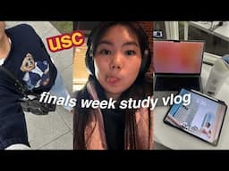 finals @ usc | study vlog, productive habits, content creation, book talks!