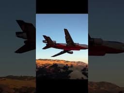 DC-10 Unleashes Torrent of Fire Retardant on LA Wildfires! 🔥✈️