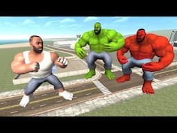 Franklin Become Hulk to Kill Red & Green Hulk in Indian Bike Driving 3D