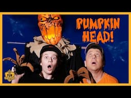 Halloween Pumpkin Head Scares LB! FunQuesters Battle Giant Monster Shark & Mystery Swamp Creature!