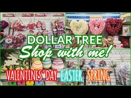 DOLLAR TREE VALENTINE'S DAY DECOR EASTER SPRING DECOR 2025 SHOP WITH ME