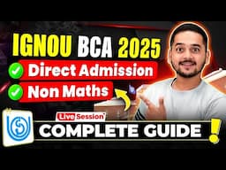 ✅IGNOU Admission 2025😱 Non Maths, Direct BCA Admission🤩 IGNOU BCA #bca #ignou #ignou bca #bcacourse