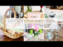 COTTAGE STYLE THRIFT HAUL 2025 ~ VINTAGE COTTAGE HOME DECOR ~ GOODWILL SHOPPING FOR COTTAGE DECOR