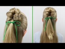 4 Leaf Clover Hairstyle | Shamrock | St. Patrick's Day | BabesInHairland.com