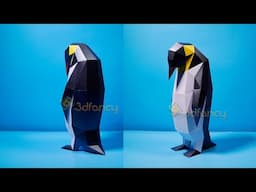 Assembly Instructions Mother Penguin Papercraft - Paper Craft Penguin - DIY Low Poly Penguin