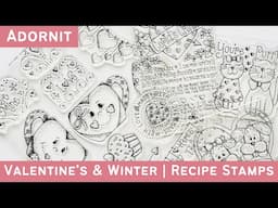 New Dianna Marcum Stamps for Valentine's & Winter at Adornit | Recipe Stamps & More!