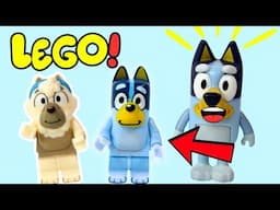 Bluey Turns Into Lego! Bluey Lego Minifigures! AND Bluey Underwater Treasure HUNT! Custom Bluey Lego