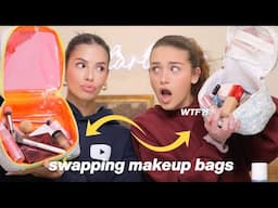 swapping makeup bags with GEN Z niece Eryn... (i'm scared)