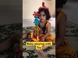 Baby creating creative design using Unique Toy