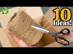 Transforming Cardboard & Jute Rope! 😍♻️ 10 Genius Home Decor Ideas You’ll Love from Recycled Waste!