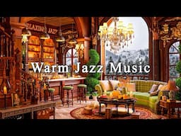 Cozy Winter Cabin Cafe Ambience with Smooth Jazz Music for Work, Study, Focus ☕ Background Music