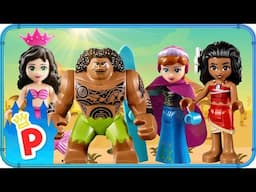 ♥ Wrong Heads Disney Princess Frozen Family Nursery Rhymes with LEGO Moana Maui Anna Alana ♥