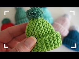 KNIT MINI HAT ⭐ only knit stitches ⭐ Crochet for Beginners!