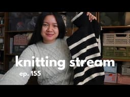 idk what happened, im finishing the body of my stripe sweater // knitting stream #155