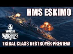 HMS Eskimo Royal Navy British Tribal Class Destroyer World of Warships