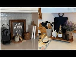 Kitchen Coffee Bar and Counter decorating ideas. Kitchen organization ideas. #kitchen #homedecor