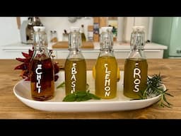 How to Make Flavored Oil at Home - Chili Pepper, Lemon, Basil, and Rosemary