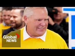 Ontario election: Ford says on hot mic he was “100% happy” Trump won before tariffs