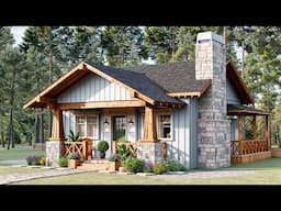 850sq ft (80m2)  Experience the Warmth: A Cozy Cottage with a Craftsman Touch