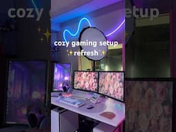 Cozy gaming setup refresh #shorts