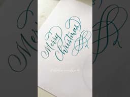 How to write Merry Christmas in calligraphy #merrychristmas #shorts