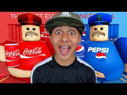 We do the COKE vs PEPSI Barry Prison ESCAPE Roblox Family Challenge