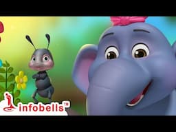 ఒక ఏనుగు ఆడుకోవడానికి బయలుదేరింది - Number Rhyme & Song | Telugu Rhymes for Children | Infobells