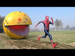 SPIDERMAN vs PACMAN IN REAL LIFE | Compilation Video END 2024 | #christmasspecial