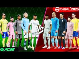 EA FC 25 vs. eFootball 2025: Top 100 Players (Appearance & Ratings)