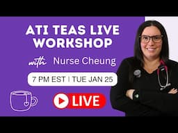 ATI TEAS 7 Reading Live Practice Questions With Nurse Cheung ❤️