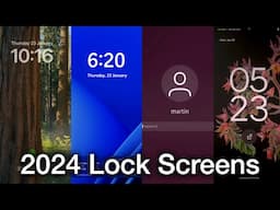 2024 OS Lock Screens (Apple, Windows, Linux)