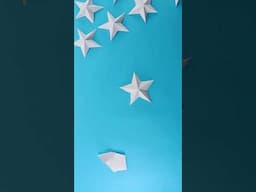 Cute Mini Paper Star ⭐ in One Cut 👍😊 😻🤩 #shorts #paperstar #craft  #christmas #decoration